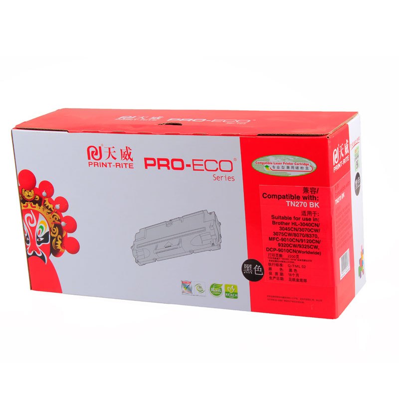 天威适用于BROTHER-3040/9120(TN270) 彩色粉盒 四色可选(专业装)