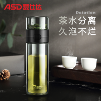 爱仕达ASD 双层玻璃杯体茶水分离耐骤冷热创意多变便携商务办公泡茶300ML 杯RWB30B9WG-D