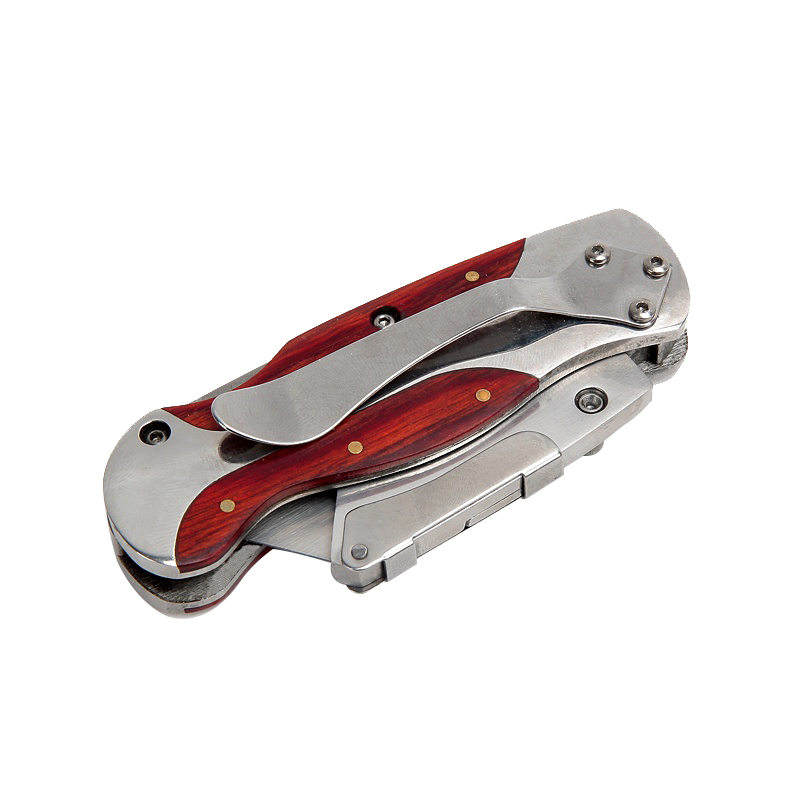 钢盾(SHEFFIELD) S067217 彩木不锈钢折叠刀【家用】