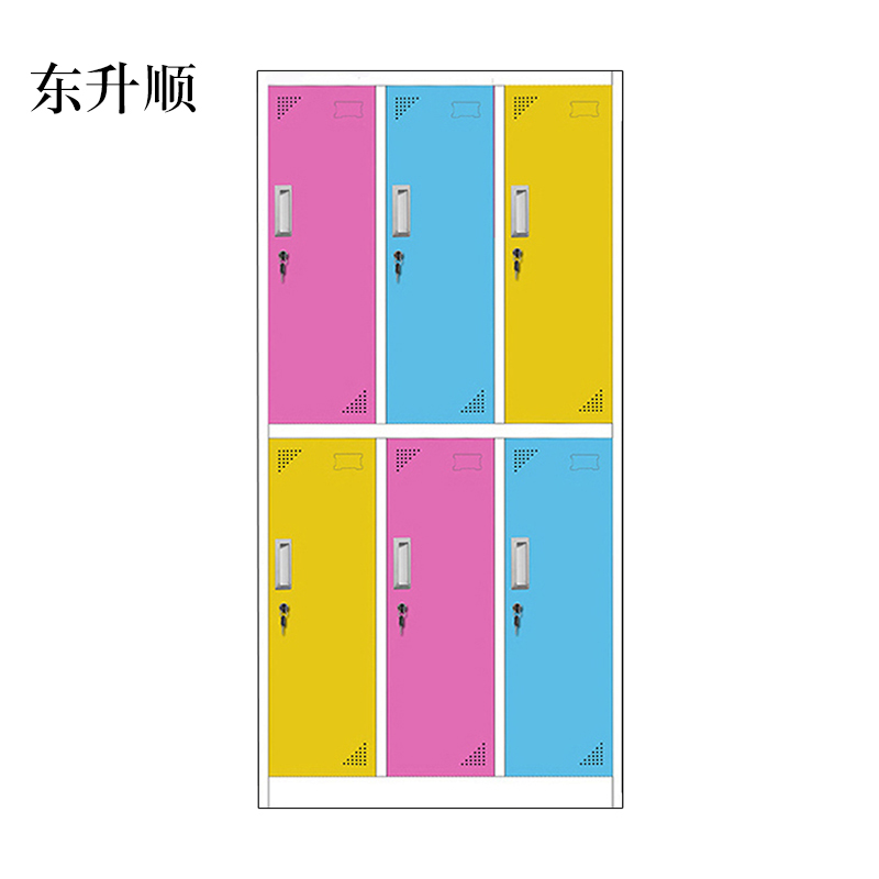 东升顺钢制彩色更衣柜健身房换衣柜员工储物柜浴室多门鞋柜密码锁存包柜