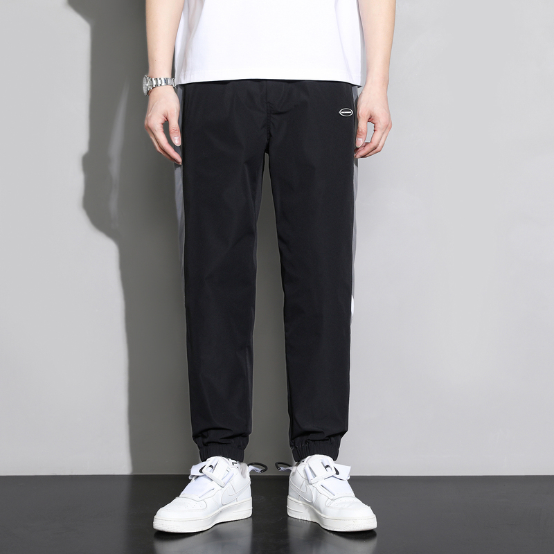 25折价878元唐狮年春夏季新款休闲裤男宽松束脚黑色运动裤韩版百搭