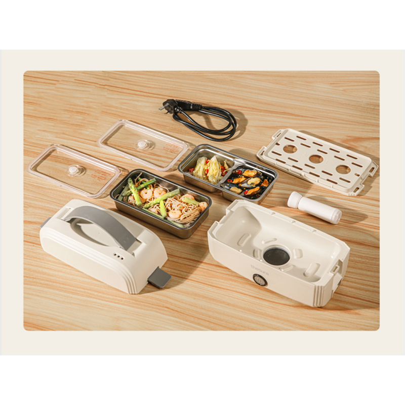 莱小厨电热饭盒 电饭煲 上班族双层304不锈钢内胆蒸煮保温电热饭器加热饭盒 FH3!高清大图