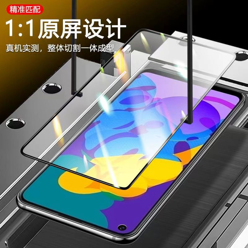 飞膜宝华为荣耀Play4T钻石膜全屏钢化膜AKA-AL10防爆高清蓝光黑边手机膜