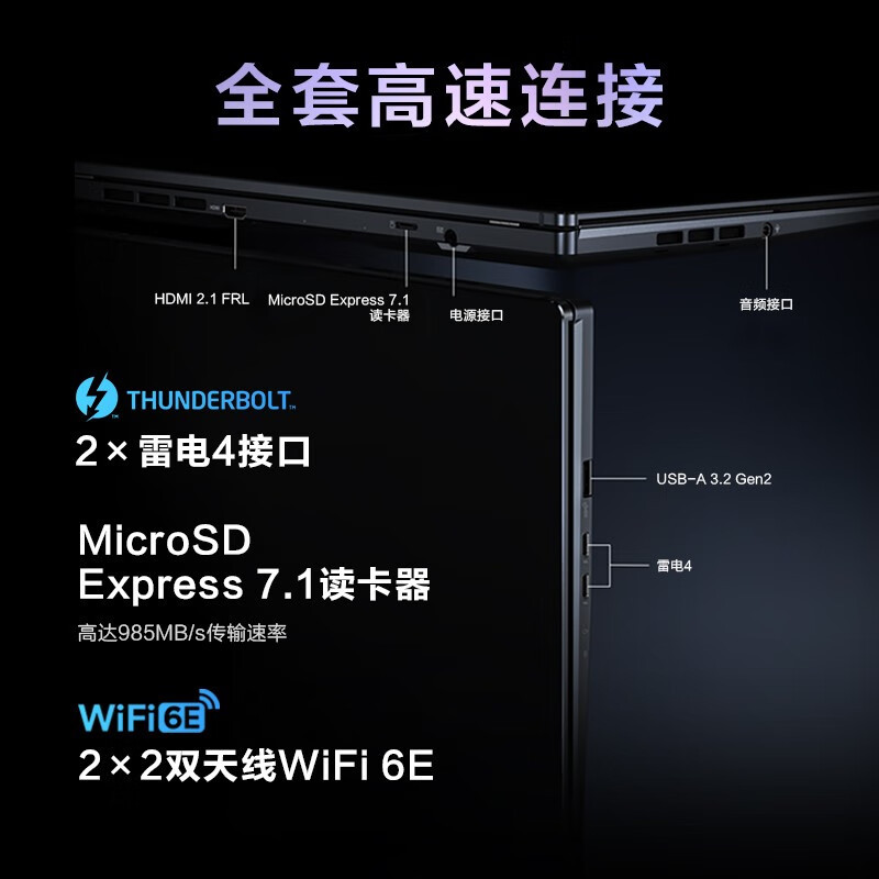 华硕灵耀X 双屏Pro 13代酷睿标压 14.5英寸轻薄高性能笔记本电脑 2.8K双触控屏 哑光黑 i9-13900H 32G 1TB RTX4060