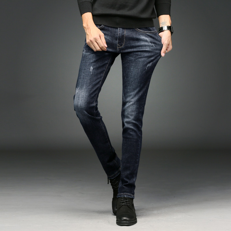 男士牛仔裤新款男士夏季薄款牛仔裤男款式直筒韩版修身牛仔长裤男士