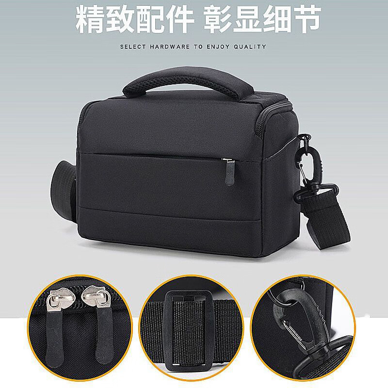 LISM-单反微单单肩斜挎相机包适用于佳能尼康索尼富士户外数码包摄影包 黑色高清大图