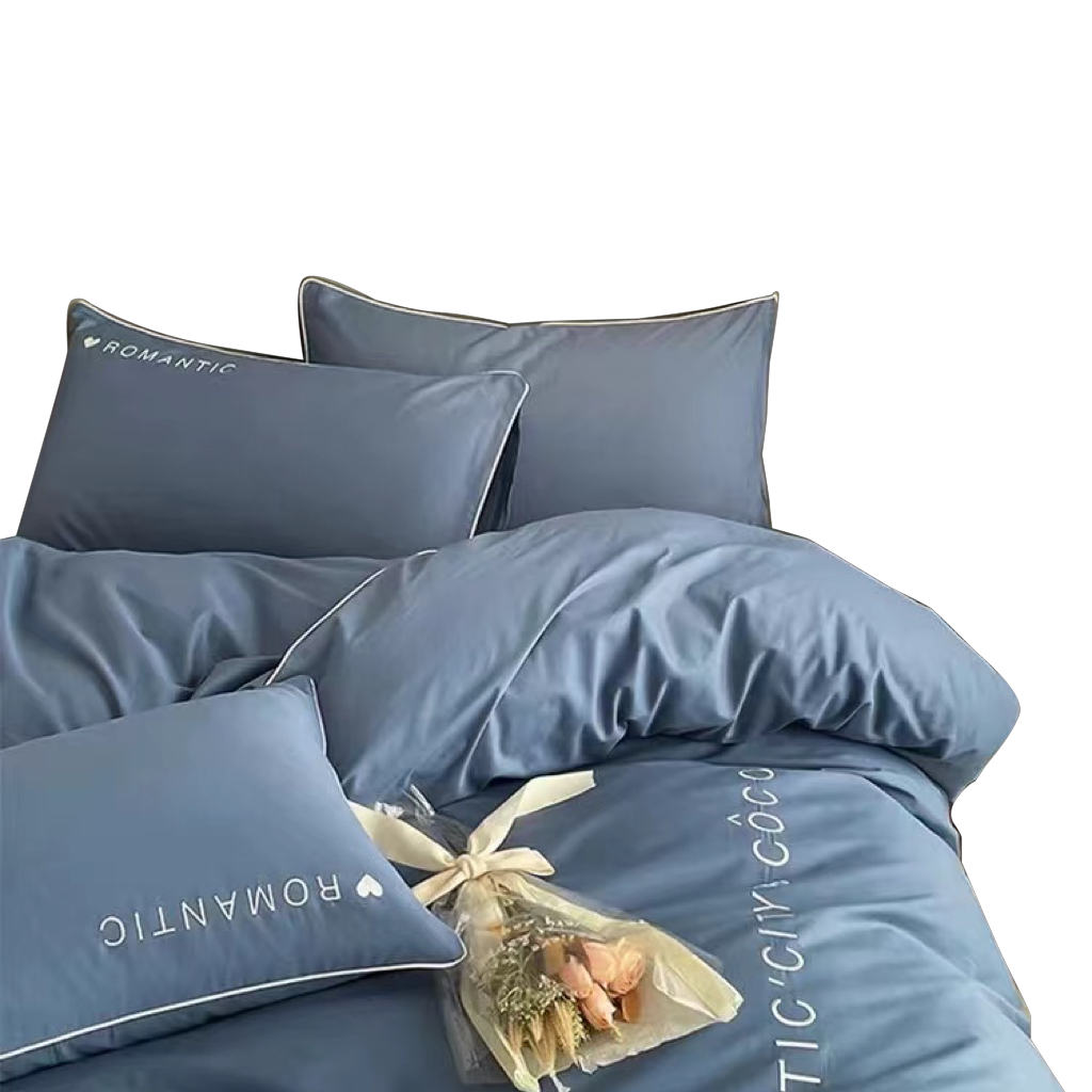 植巾 SI100 200*230cm 亲肤纯色精品 床上四件套 (计价单位:套) 宾利蓝高清大图