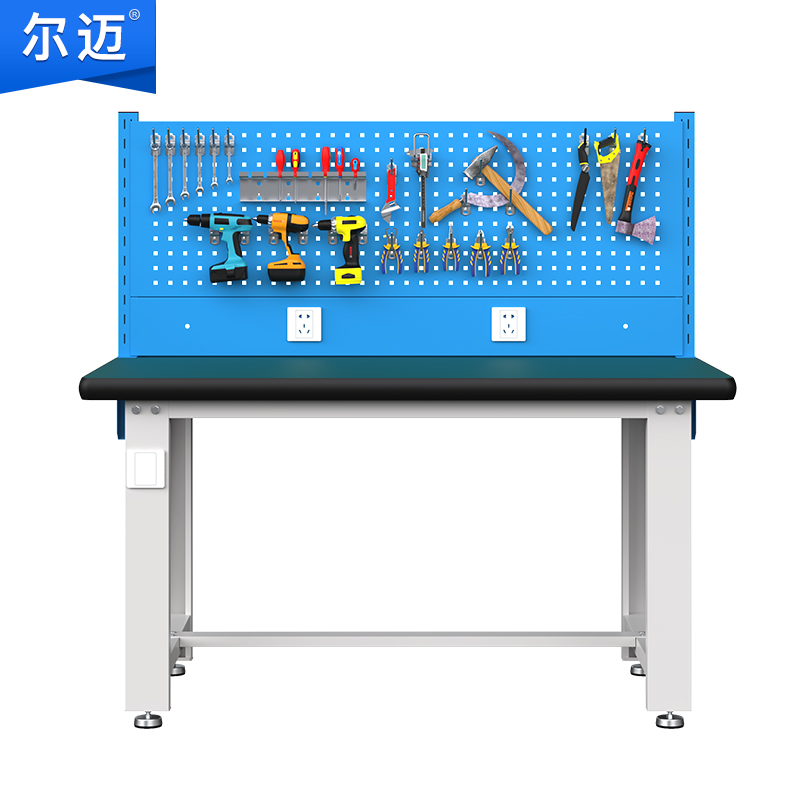 尔迈 重型钳工工作台防静电操作台工厂车间多功能维修工具台 1.5米 A款