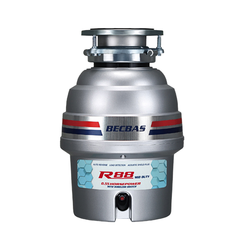 【新品】贝克巴斯垃圾处理器R88 食物垃圾处理器 家用厨房厨余垃圾粉碎机处理机 家用粉碎机可接洗碗机