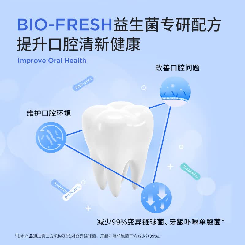(顺丰发货)bop益生菌清新漱口水 元气白桃250ml*2瓶高清大图