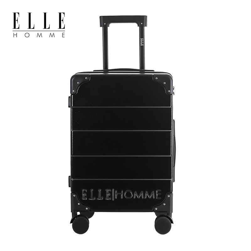 EH1927201 防撞包角拉链款拉杆箱 20寸星曜黑