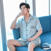 YUNWUXIN睡衣男夏季薄款韩版短袖短裤冰丝宽松大码休闲潮流衣裤家居服睡衣