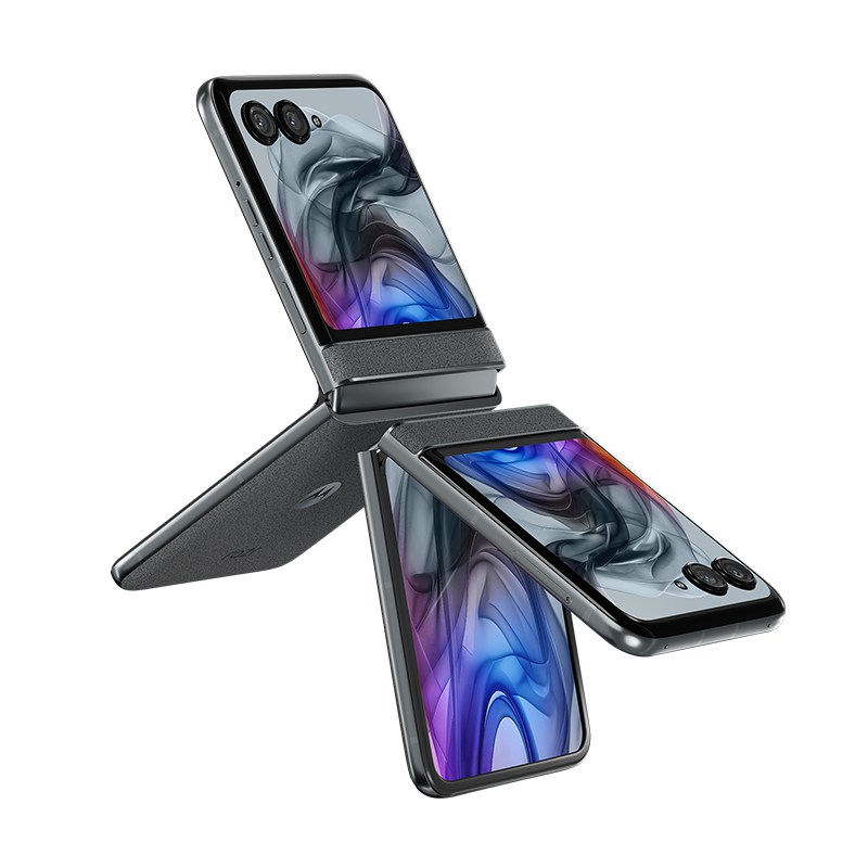 [政府补贴15%]摩托罗拉moto razr 50折叠手机3.6英寸大外屏5000万像素拍照(8GB+256GB 月绒黑)