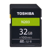 东芝 (TOSHIBA）32GB SD卡 U1 C10 N203系列 读速100MB/s 支持全高清拍摄 高速相机存储卡