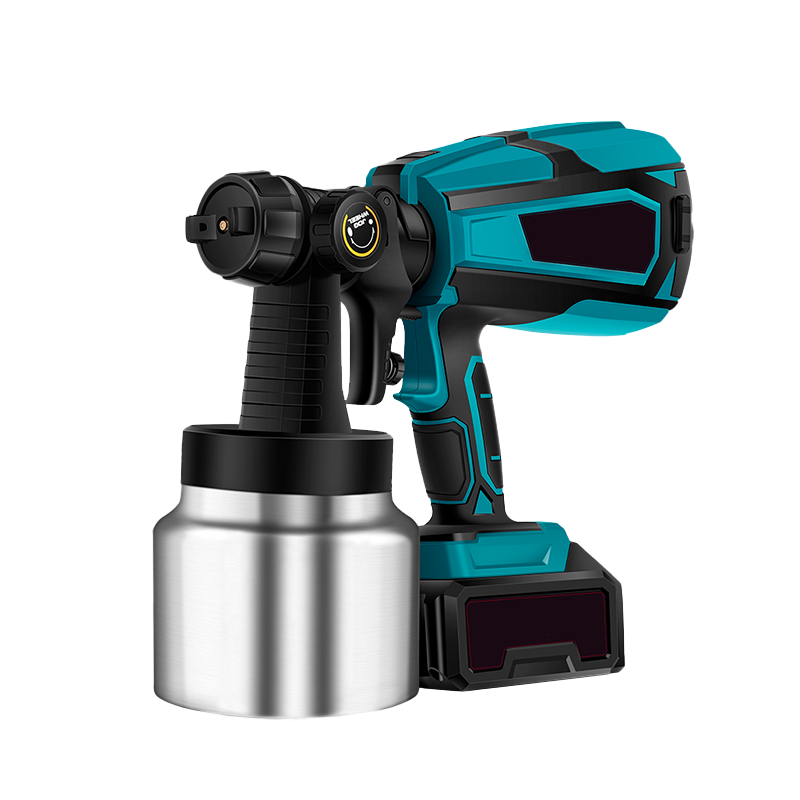 junxu 电动喷漆枪 小型乳胶漆喷枪 无线锂电 铝壶 塑壶/两电