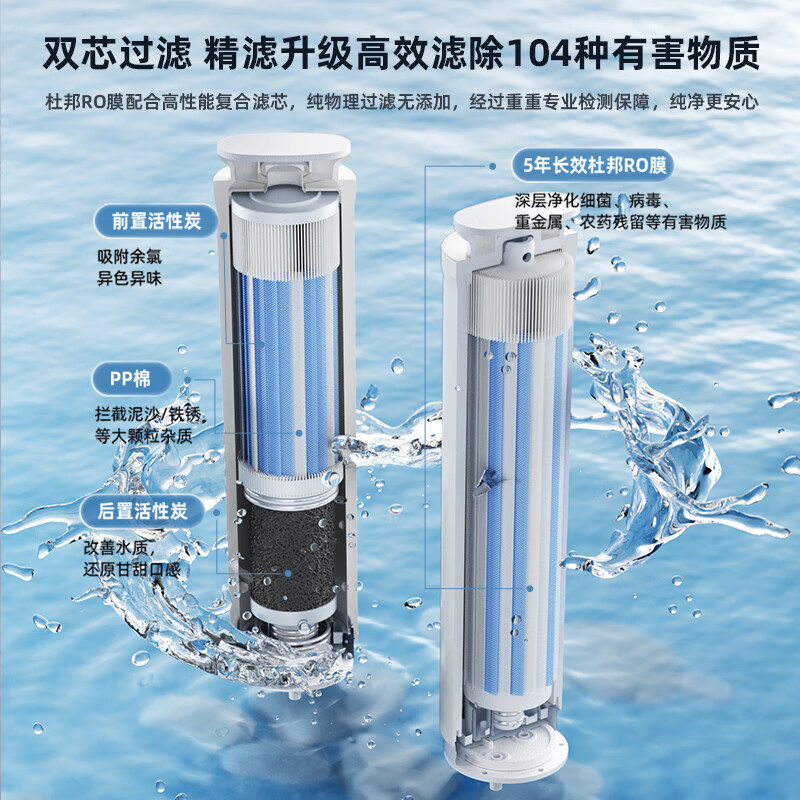 沁园(TRULIVA)免安装RO反渗透过滤台式净饮机冷热一体家用加热净水器饮水机即热直饮净水机家电CR-Z7170高清大图