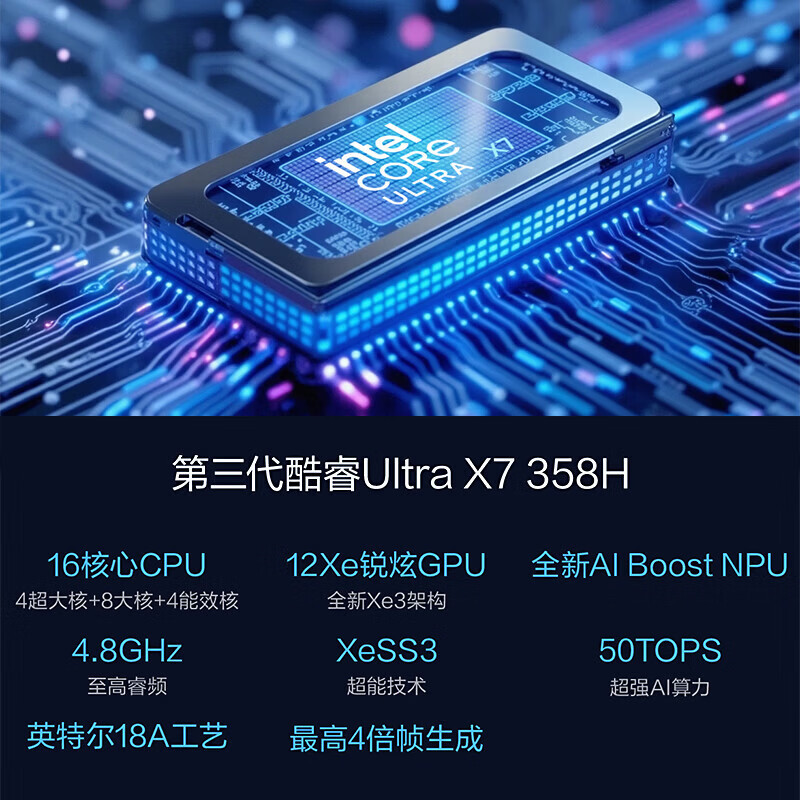 华硕无畏Pro16 酷睿版 2026 第3代Ultra X7 AI轻薄本笔记本电脑 32G 1T 1100尼特OLED高清大图