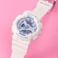 Casio官方旗舰店卡西欧手表女 BABY-G 潮流运动户外时尚限量简约防水防震石英表女 非机械腕表BA-110BE-7