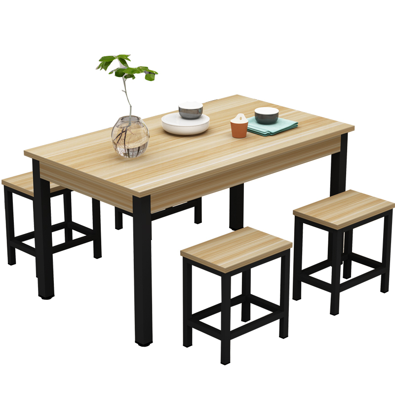 尋木匠餐桌椅组合小吃店食堂饭店快餐桌椅大排档餐馆餐桌面馆桌子小