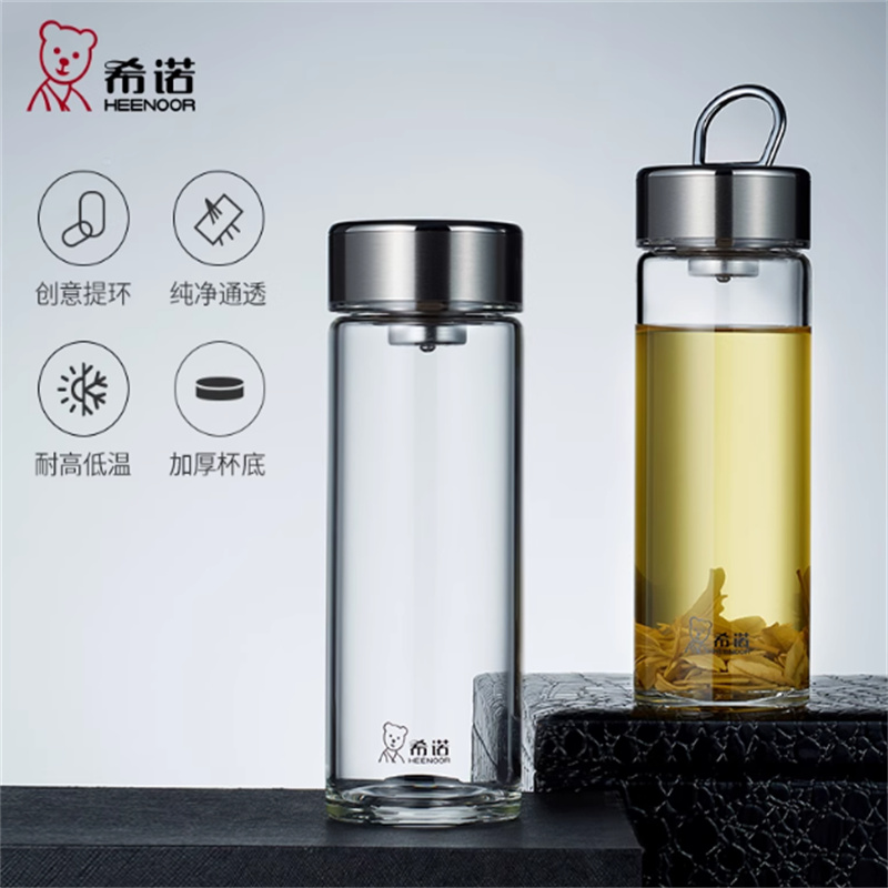 希诺 XN-6066 单层玻璃杯395ml (单位:个)颜色随机发货高清大图