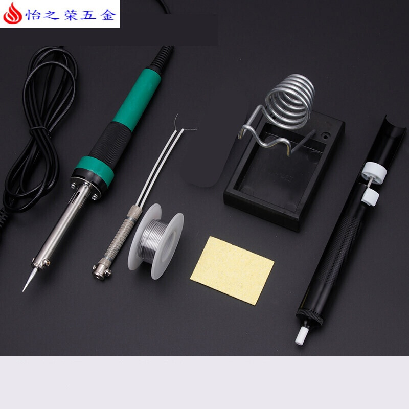 恒温电烙铁套装家用电子维修可调温电洛铁焊锡锡焊焊接工具电焊笔 40W外热套餐二+发热芯