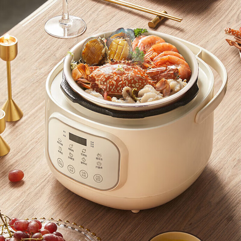 小熊(bear)电压力锅2L单胆小型智能高压电饭锅家用多功能火锅自动控压 YLB-A20X2 台高清大图