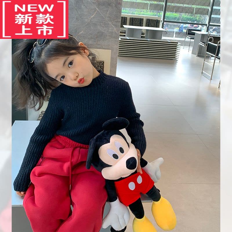 可莉允女童毛衣冬装2022新款保暖儿童宝宝针织衫套头上衣洋气打底衫秋冬图片