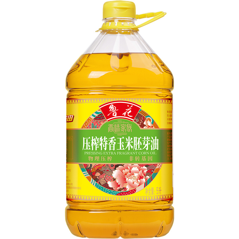 鲁花香味家族玉米胚芽油5L*1瓶