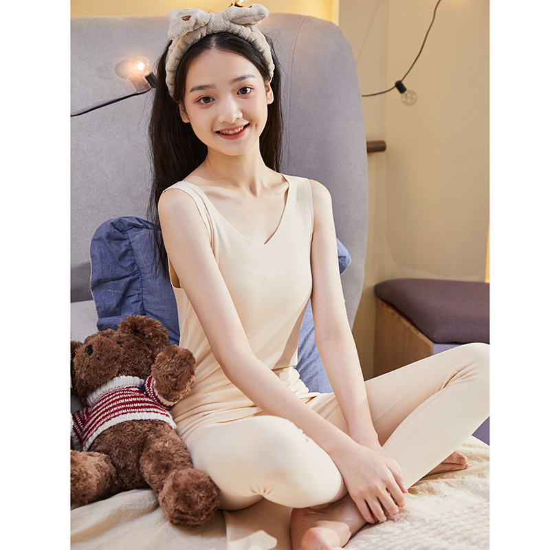 5折33.9元]唐狮秋冬新款保暖吊带背心女内衣加绒加厚打底内搭上衣