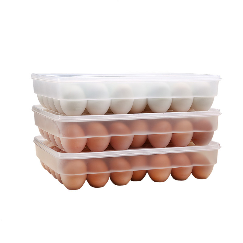 厨房用品冰箱食物鸡蛋盒收纳盒子保鲜速冻托鸭蛋包装盒塑料可叠