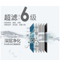Whirlpool/惠而浦6级超滤净水机U100C87-6净水器无桶无废水 厨下式 家用大流量矿物质水