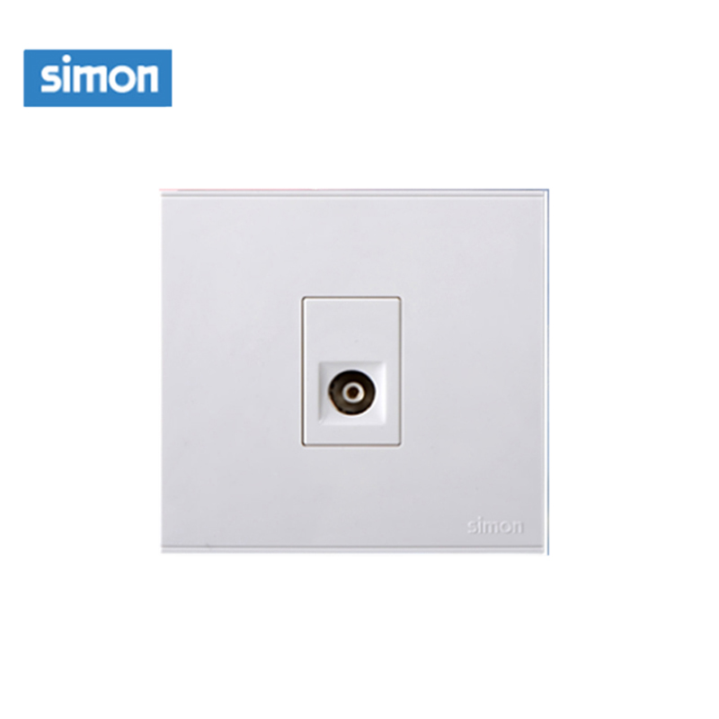西蒙(simon) E6 插座开关插板86型开关插座面板 电视插座 单电视 雅白色