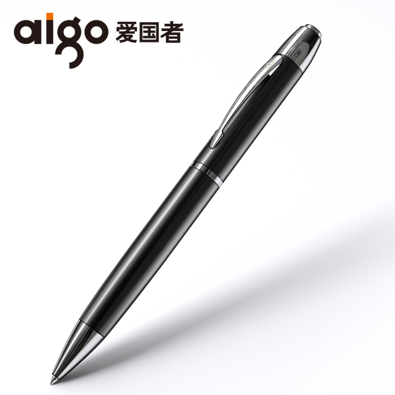 爱国者(Aigo)R6688笔形写字录音笔32G 声控外接耳机播放带背夹 颜色:黑色(单位:支)(BY)