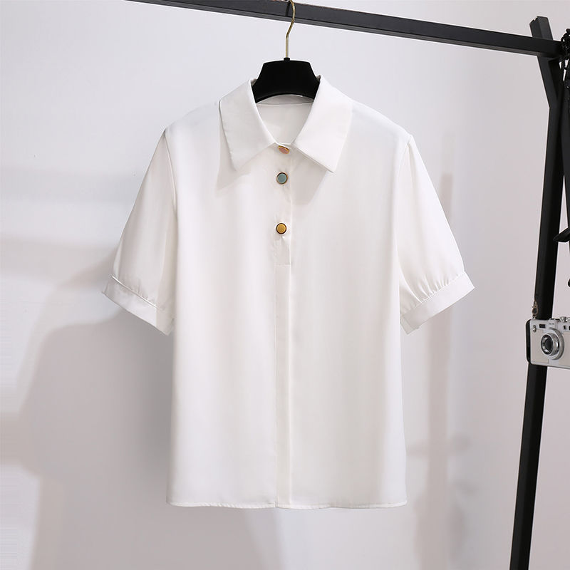 教师面试连衣裙女夏正式场合教资衣服气质上班族穿搭职业两件套装 白色上衣 S