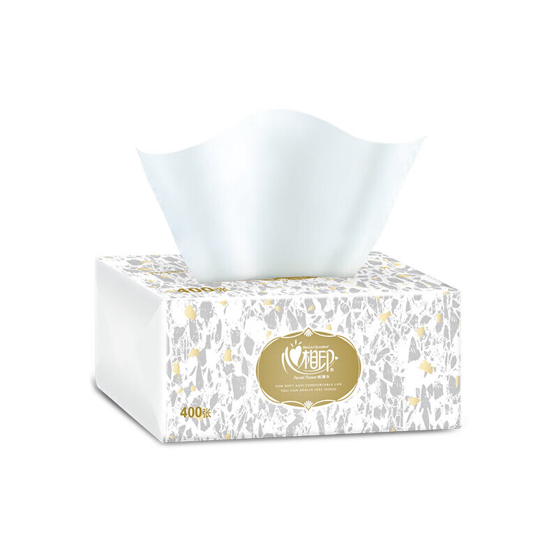 心相印(Mind Act Upon Mind)RDT200商用恒金塑装二层200抽60包面巾纸箱装高清大图