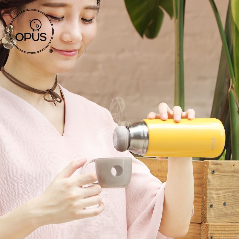 OPUS莹润粉保温杯360ml不锈钢保温壶女士儿童水杯子保温杯直身杯旅行壶瓶