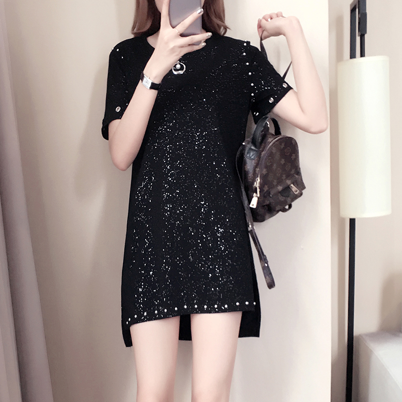 胖妹妹夏装2018新款大码女装微胖mm休闲时尚显瘦遮肚子连衣裙减龄