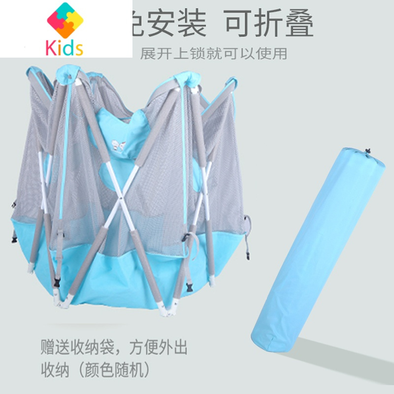 婴儿童游戏围栏安全防护宝宝地上爬行学步栅栏室内家用免安装折叠真智力 六边荷绿开门加高+厚垫+ 手环+防侧翻
