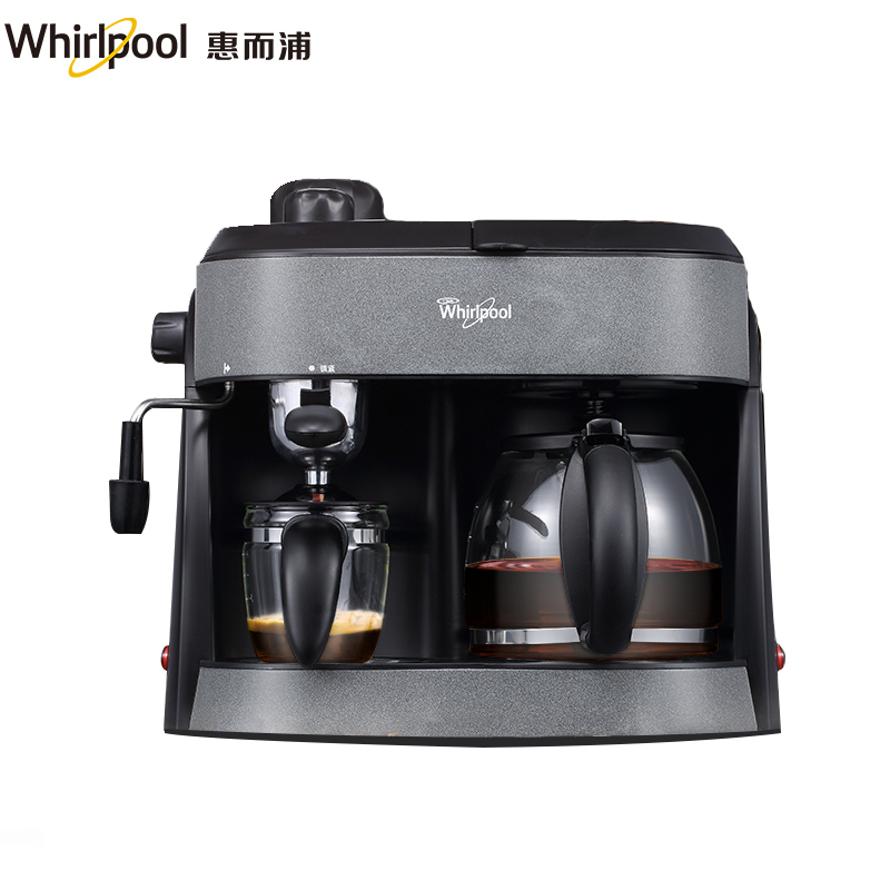 惠而浦(Whirlpool)咖啡机WCF-CY002D 1.25L容量美式意式煮茶三合一