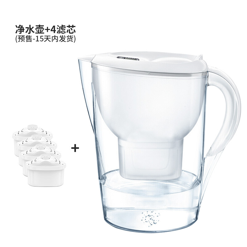 惠而浦 家用直饮滤芯过滤净水器3.5L 净水壶1机4芯WB01Z