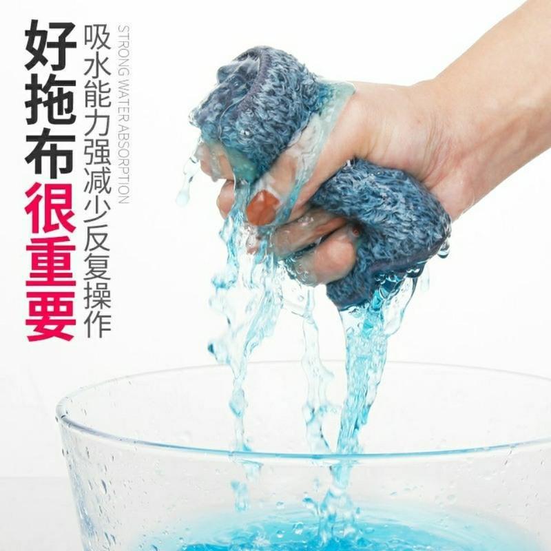拖把家用平板免手洗旋转海绵拖布懒人拖把拖布[11月3日发完] 加厚免手洗拖把