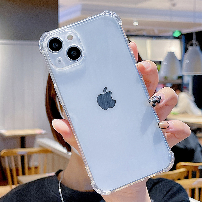 安美宝 苹果15/14手机壳iPhone13promax的保护套12硅胶xs透明Xr简约气囊新款Plus防摔11保护壳