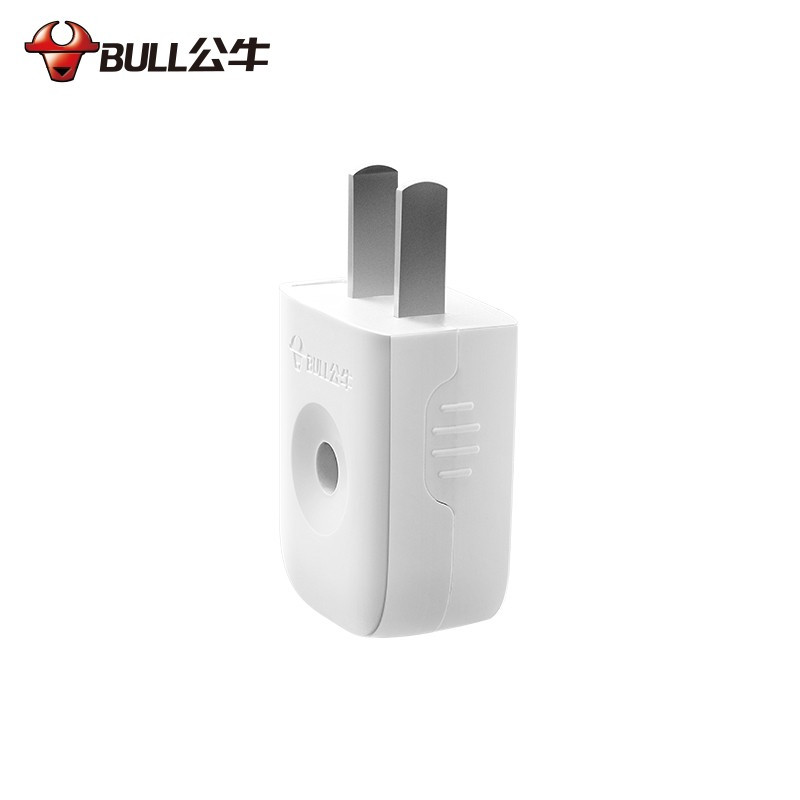 公牛(BULL) GNT-10L1S白色单相两极可拆插头10A二脚插头(3575)
