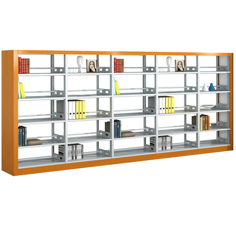 慧采云 钢制书架学校图书馆书店书籍室阅览室双面书架资料架双面一列五组 双面一列五组