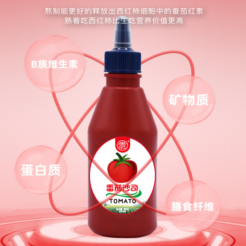[350g*2瓶]安记挤压式番茄酱番茄沙司家用意面酱番茄沙司寿司薯条汉堡