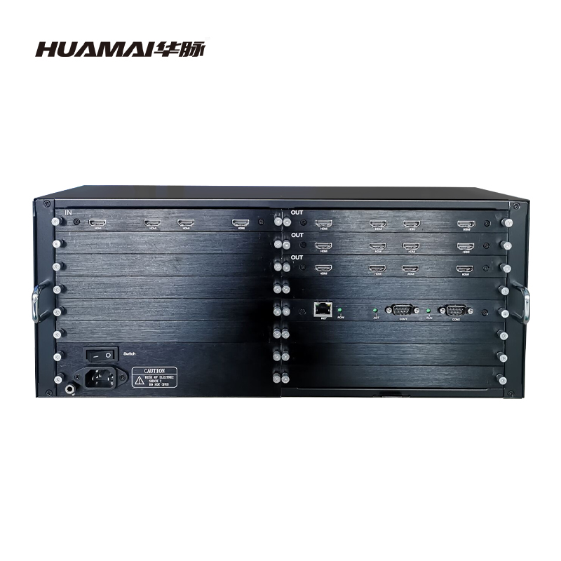 华脉(HUAMAI)外置多屏拼接控制处理器跨屏开窗漫游图像叠加切换矩阵服务主机 HDMI高清12进12出MD-4024高清大图