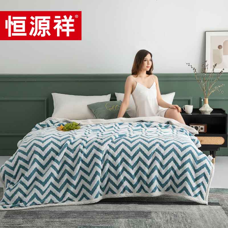 恒源祥TLS1045麦穗多功能提花毯午睡盖毯180*200cm单位:条高清大图