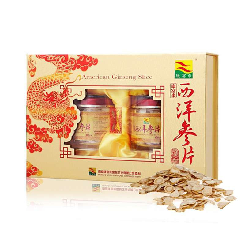 康富来 西洋参片礼盒装 100g/瓶*2瓶