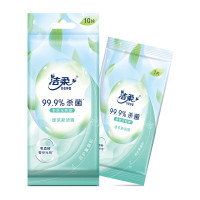洁柔牌卫生湿巾(绿茶新语)(10片装)独立装 单位：包