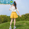 绿彩虹光女童夏装套装2023新款中大童洋气时髦儿童装10岁女孩网红短袖夏.
